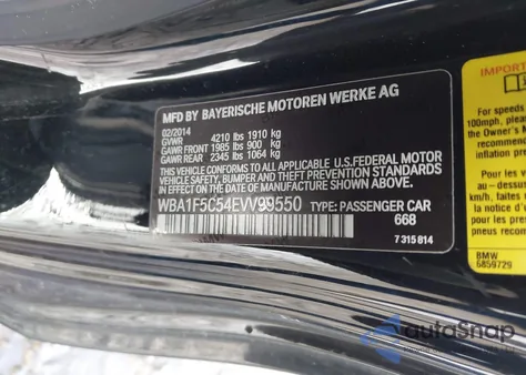 2014 BMW 228I z USA, uszkodzony, nr VIN WBA1F5C54EVV99550